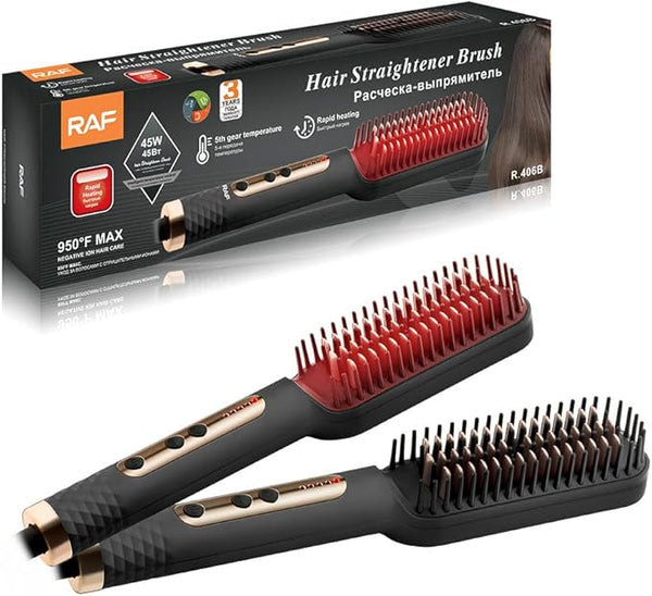 RAF Hair Straightener Brush – Hair Care Styling