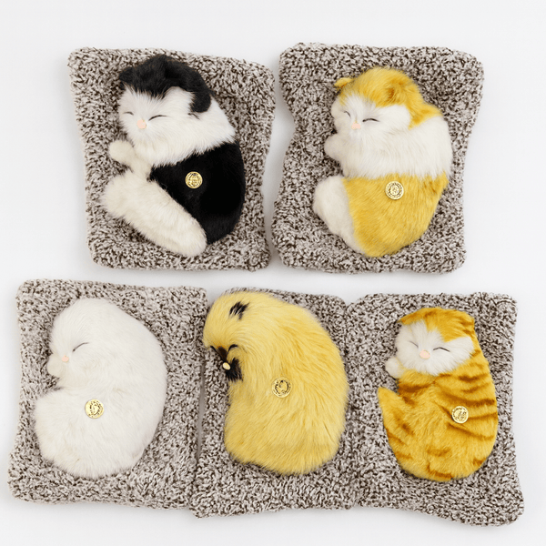 Sleeping Cat Plush Toy with Sound – Pet Supplies