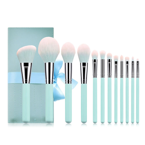 12 Light Blue Makeup Brushes – Makeup Cosmetics