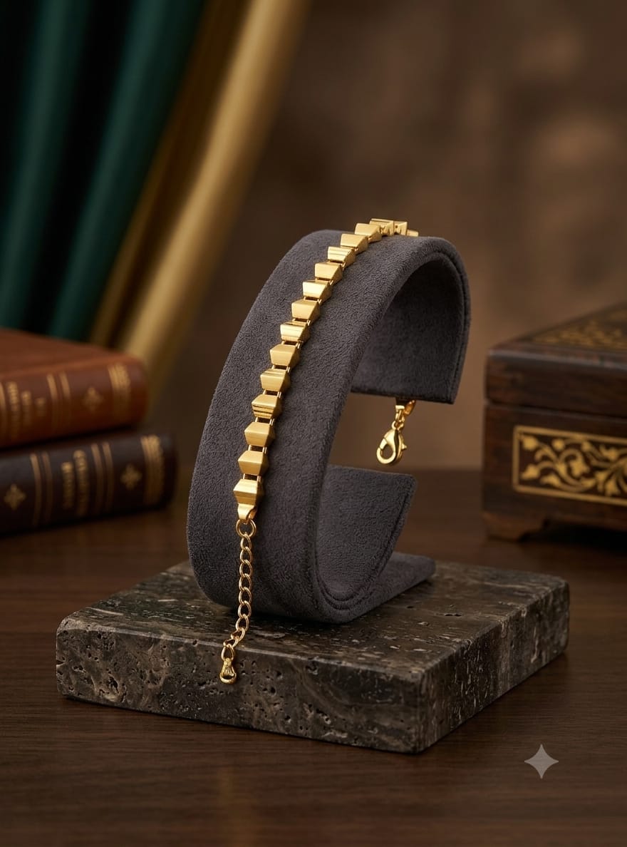 Geometric Gold Link Bracelet – Jewelry Watches