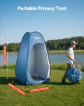 Pop Up Shower Tent Instant Portable Privacy Tent Changing Room With Hanging Bag Ground Stakes