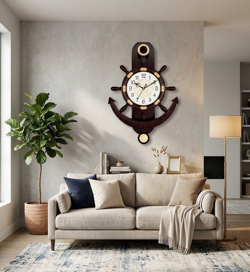 Solace Vintage Anchor Pendulum Wall Clock – Clocks Wall Decor