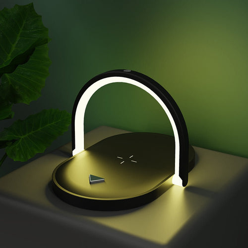 3 In 1 Foldable Wireless Charger Night Light Reading Lamp 15W