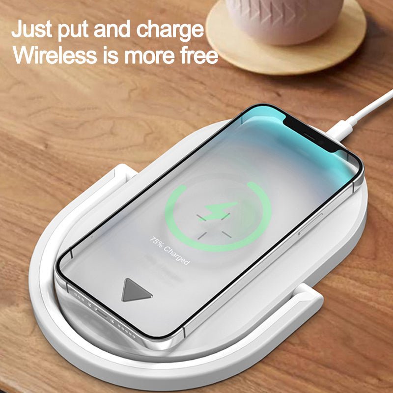 3 In 1 Foldable Wireless Charger Night Light Reading Lamp 15W
