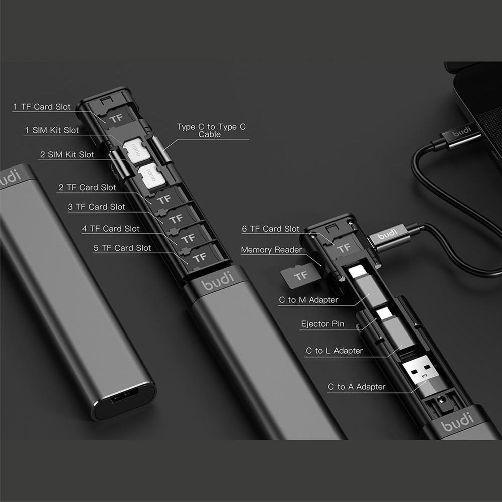 3 In 1 Multi-function Smart Adapter Card Storage Data Cable USB Box