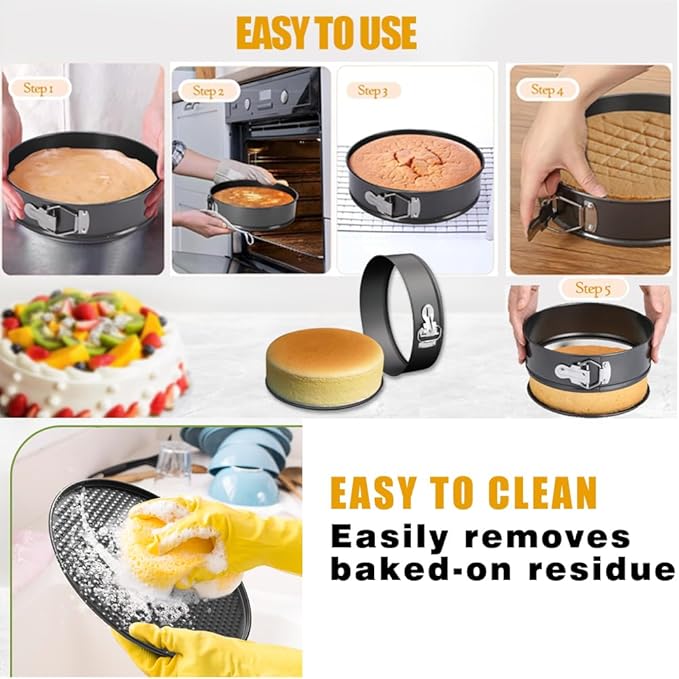 3-Piece Springform Cake Pan Set – Home & Kitchen