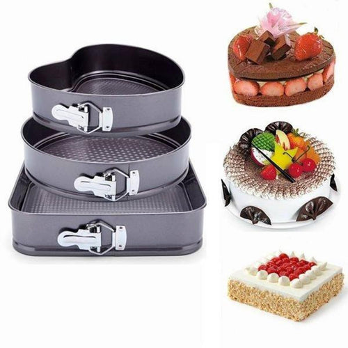 3-Piece Springform Cake Pan Set – Home & Kitchen