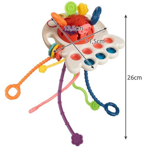 4-in-1 Baby Pull String Sensory Toy – Early Learning Sensory Play