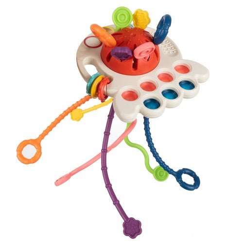 4-in-1 Baby Pull String Sensory Toy – Early Learning Sensory Play
