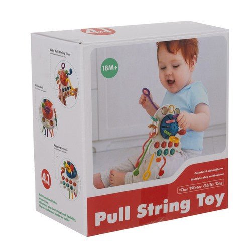 4-in-1 Baby Pull String Sensory Toy – Early Learning Sensory Play