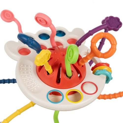 4-in-1 Baby Pull String Sensory Toy – Early Learning Sensory Play