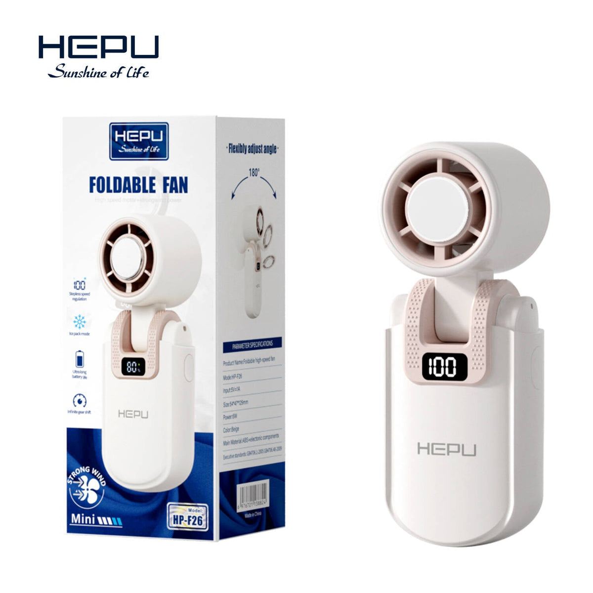 HEPU Portable Foldable Mini Fan – Fans Cooling
