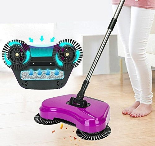 Magic 360° Floor Sweeper – Manual Rotating Cleaning Brush for Home & Office