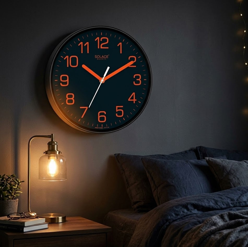 Solace Neon Glow Round Wall Clock