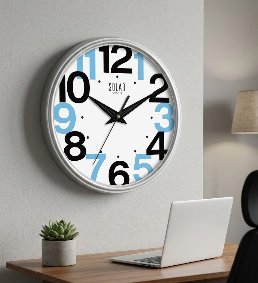 Modern Blue Numeric Wall Clock – Clocks Wall Decor