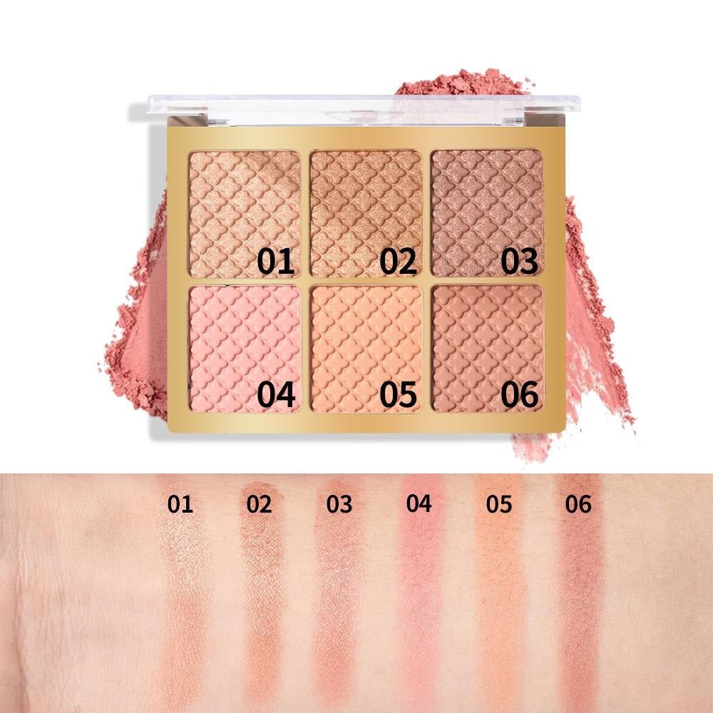 6 Color Square Face Palette – Makeup Cosmetics