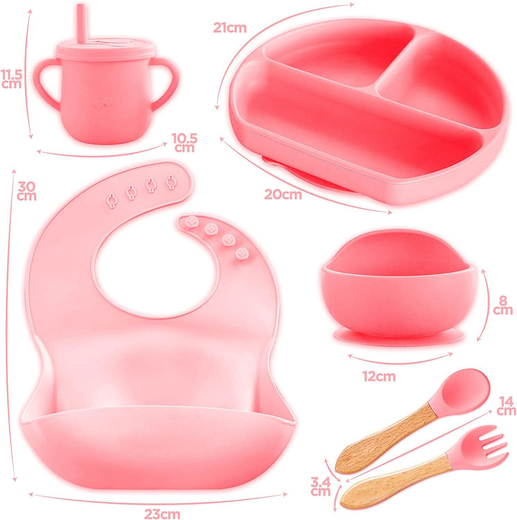 7-Piece Silicone Baby Cutlery Set – Safe Feeding Kit for Toddlers BPA-Free