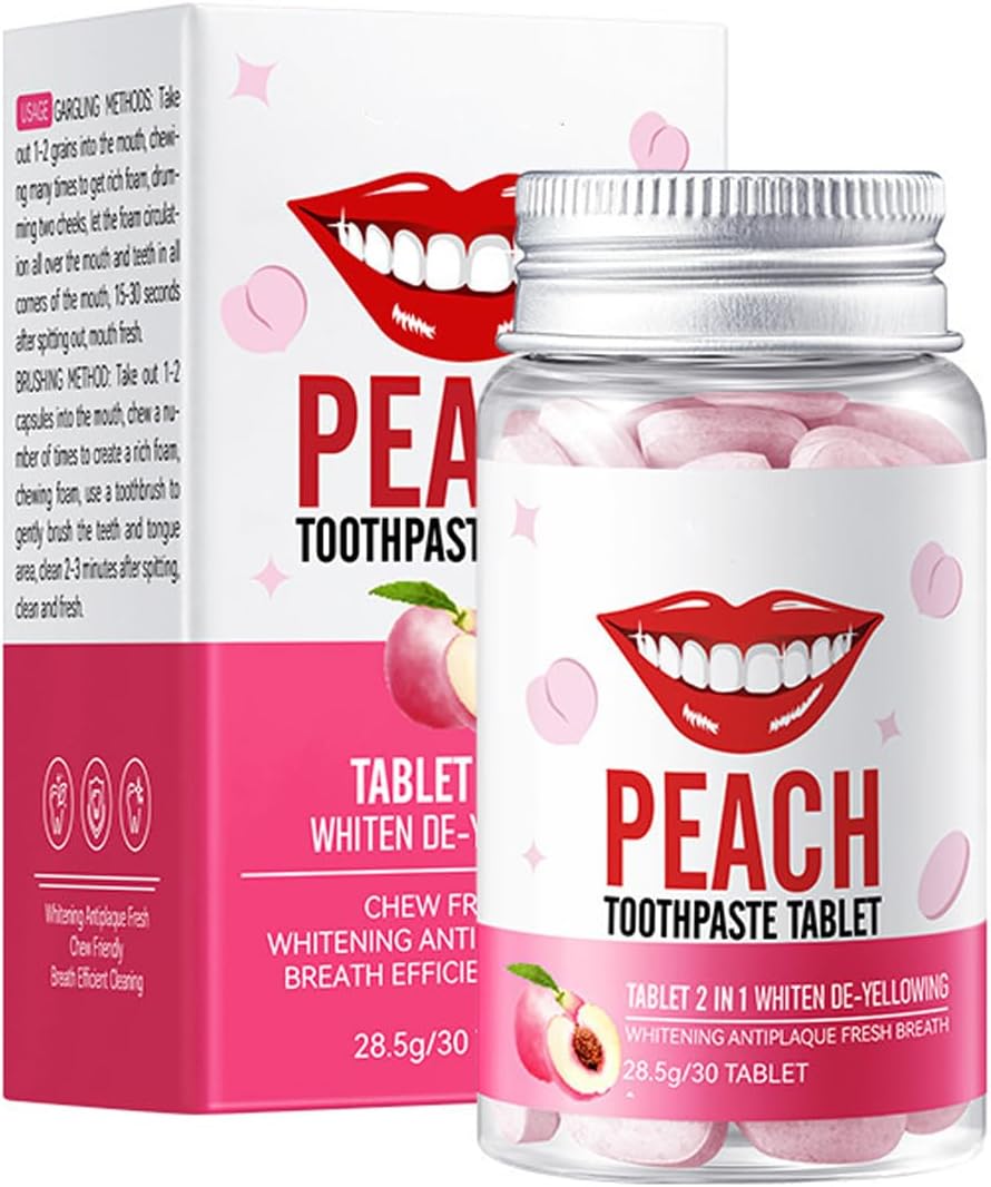 Sadoer Peach Toothpaste Tablets – Oral Care