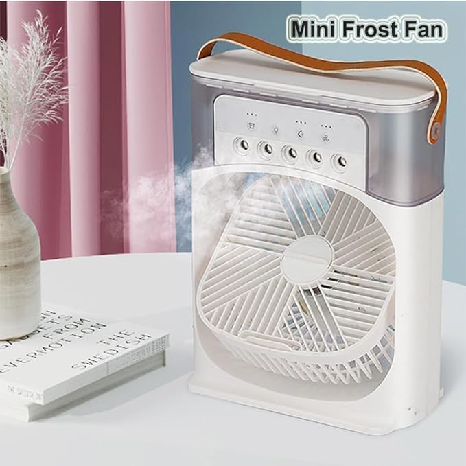Cooling Fan with Ice – Portable Air Cooler & Humidifier | Easy-Clean, Removable Water Tank
