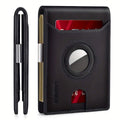 Airtag Wallet Men, Minimalist Front Pocket Wallets With Aritag Holder, Genuine Leather Bifold Slim Wallet, RFID Blocking Wallet For Men Up To 11cards -Air Tag Not Included