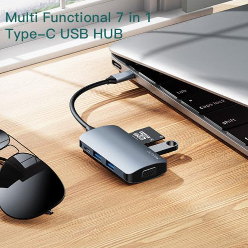 7 in 1 Type-C to USB External Hub – Charging Docks