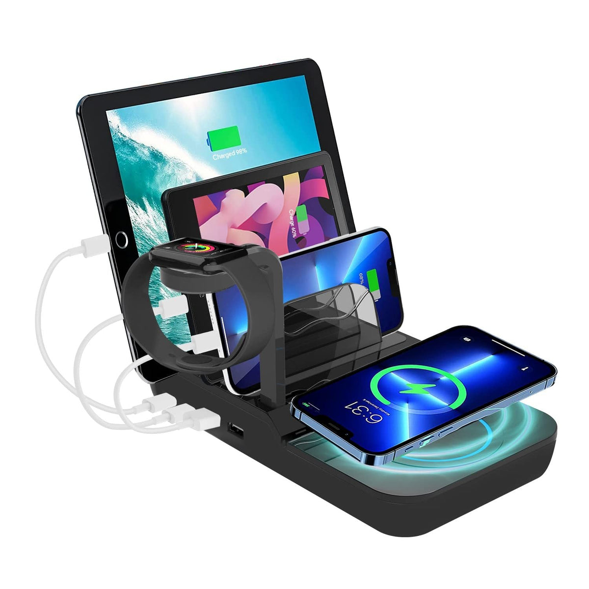 70W Charging Station For Multiple Devices 5-in-1