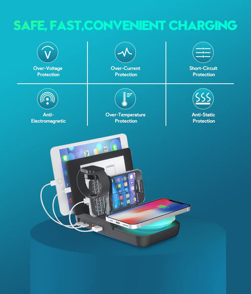 70W Charging Station For Multiple Devices 5-in-1