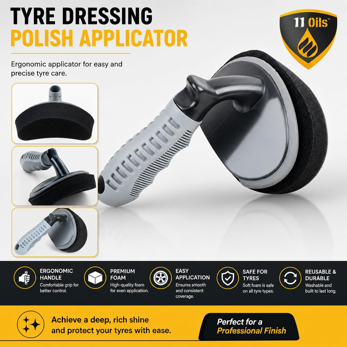 Tire Shine Applicator Brush – Car Cleaning Detailing