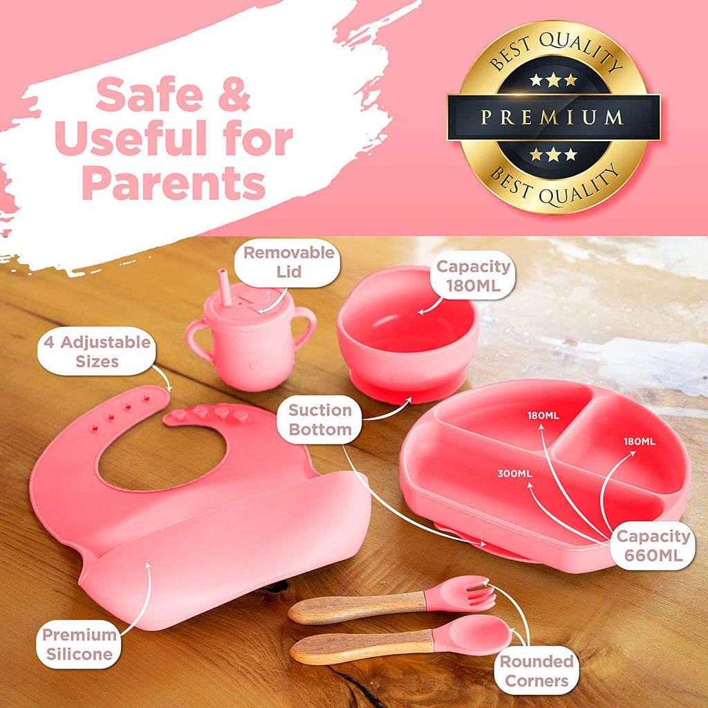 7-Piece Silicone Baby Cutlery Set – Safe Feeding Kit for Toddlers BPA-Free