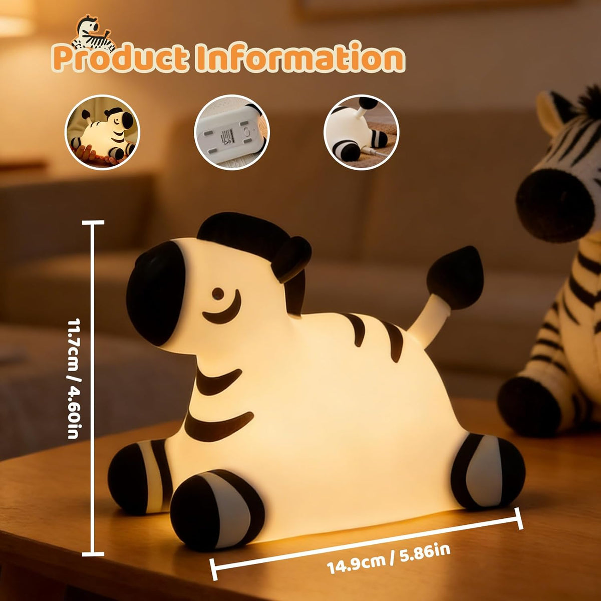 Zebra Silicone Night Light – Lighting Torches