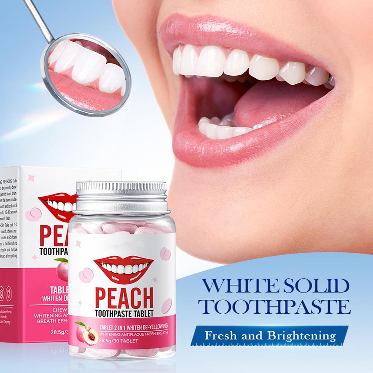 Sadoer Peach Toothpaste Tablets – Oral Care