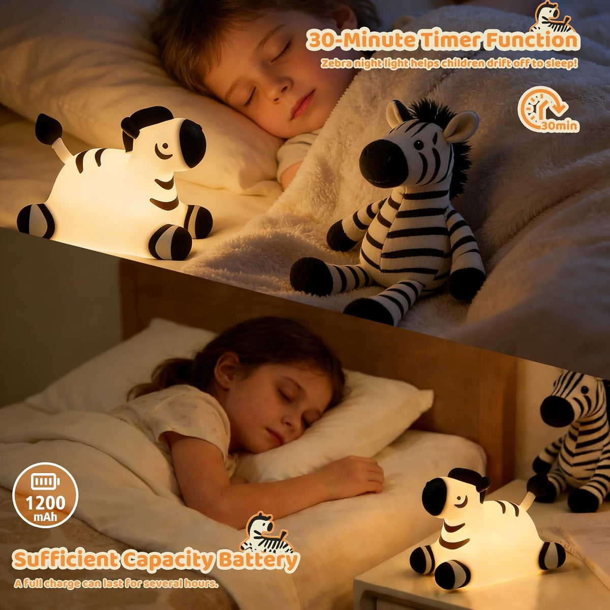 Zebra Silicone Night Light – Lighting Torches