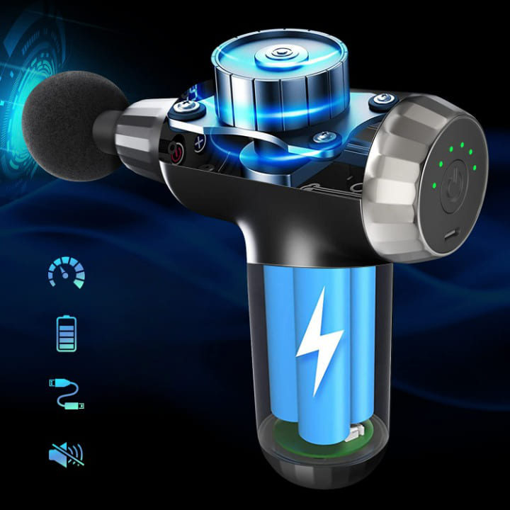 Muscle Massage Gun FH-820 | 6 Vibration Modes & 4 Heads | Deep Tissue Relief