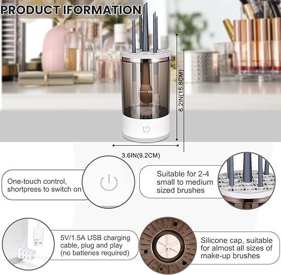 Automatic Multi Brush Cleaner – Sonic Vibration Makeup Brush Washer |