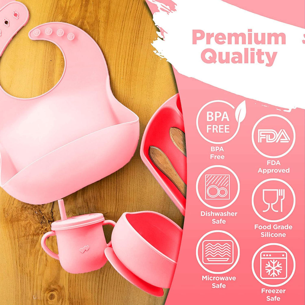 7-Piece Silicone Baby Cutlery Set – Safe Feeding Kit for Toddlers BPA-Free