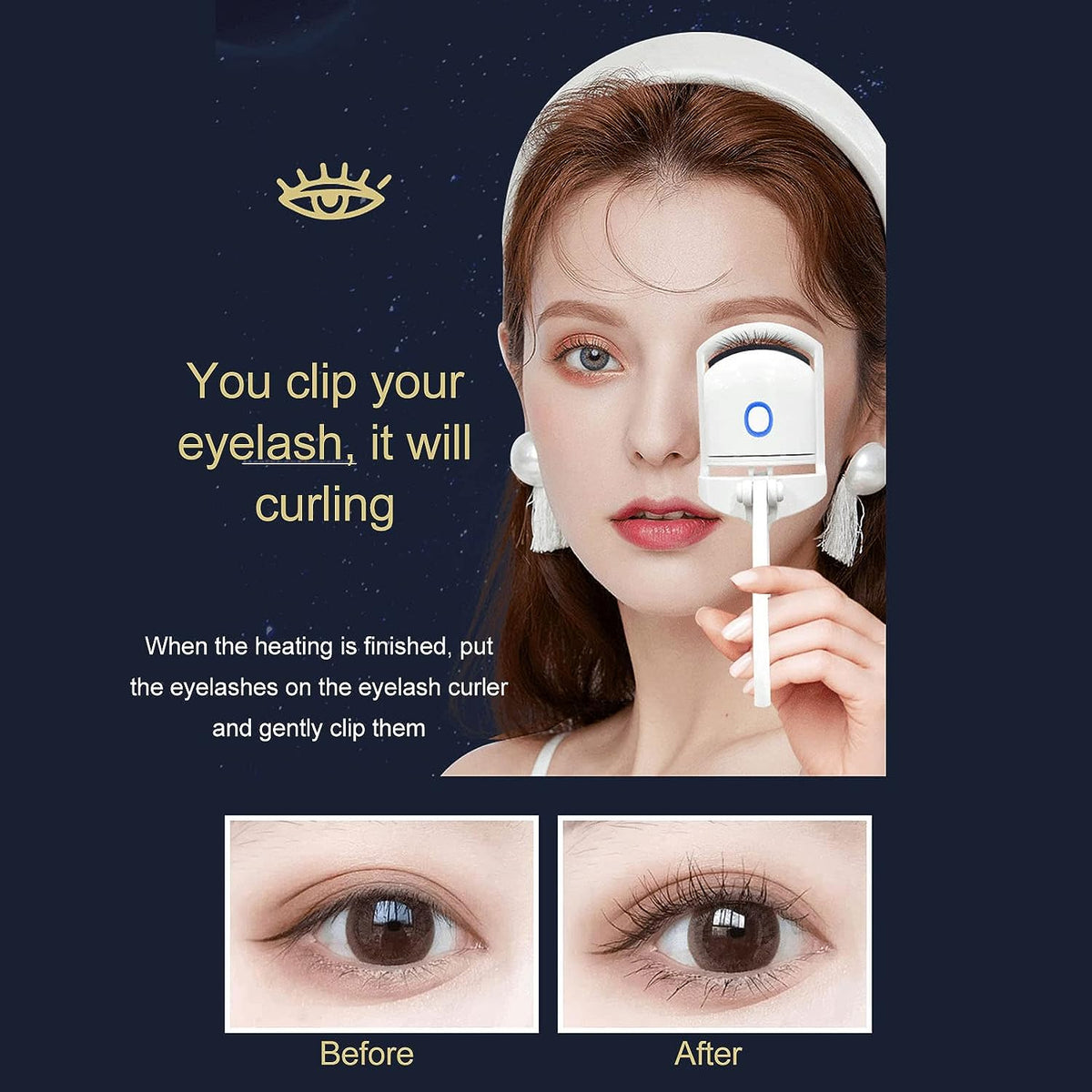 Electric Heated Eyelash Curler | Rechargeable & Long-Lasting Lash Lift