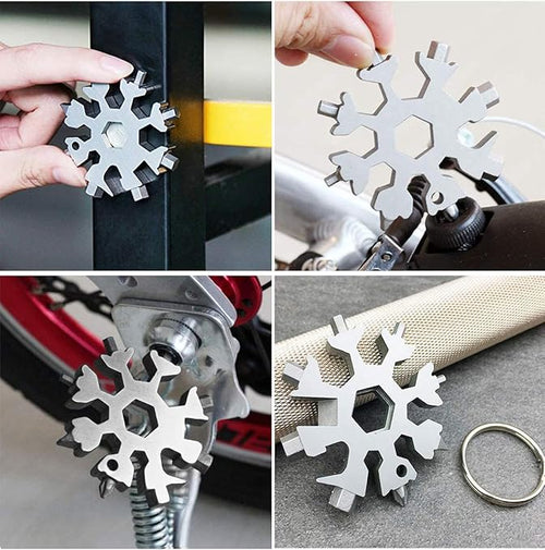 8-in-1 Snowflake Multi-Tool Keychain – Keychains Small Accessories