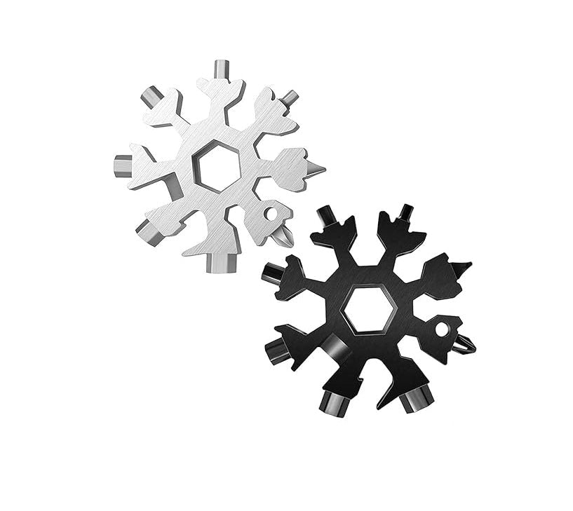 8-in-1 Snowflake Multi-Tool Keychain