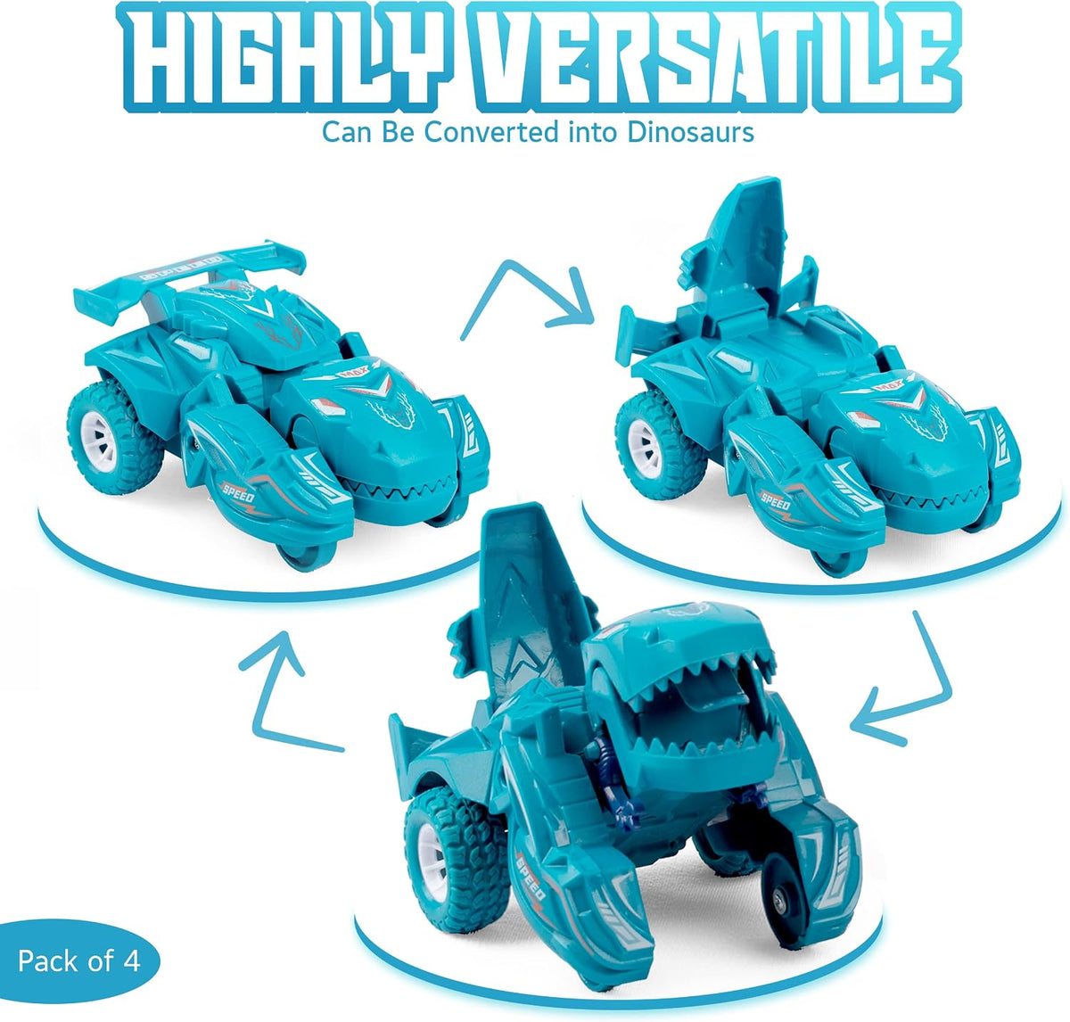 Dinosaur Toy Race Cars – Pretend Play Toys