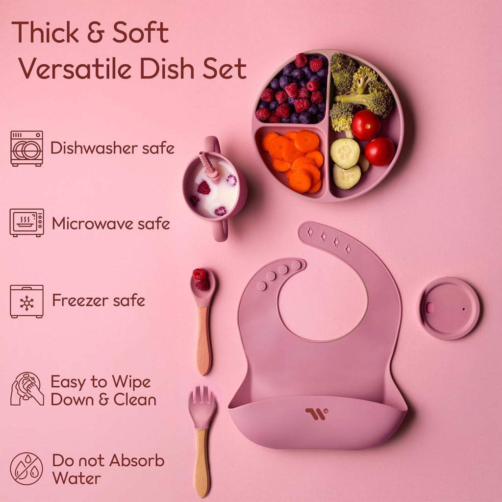 7-Piece Silicone Baby Cutlery Set – Safe Feeding Kit for Toddlers BPA-Free