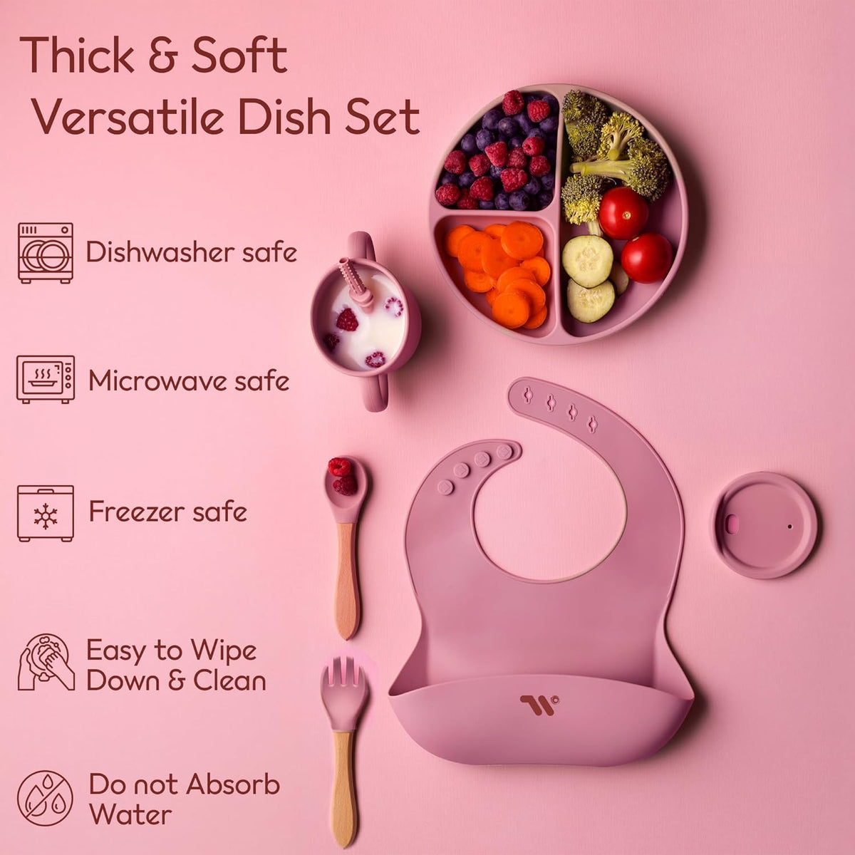 7-Piece Silicone Baby Cutlery Set – Safe Feeding Kit for Toddlers BPA-Free