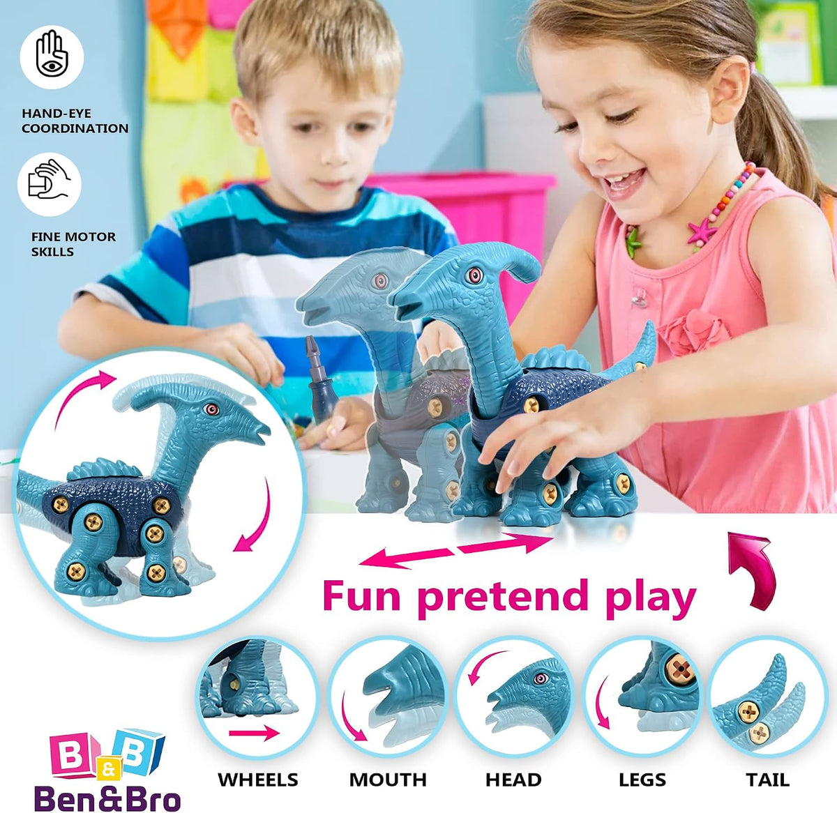 DIY Take-Apart Dinosaur Toy – Pretend Play Toys