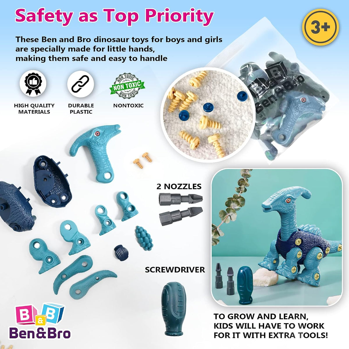 DIY Take-Apart Dinosaur Toy – Pretend Play Toys