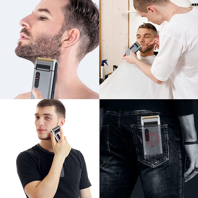 Retro Electric Shaver for Men | Rechargeable Foil Shaver & Trimmer
