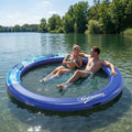 8ft Inflatable Water Hammock Floating Ring Inflatable Floating Dock Platform For For Lakes