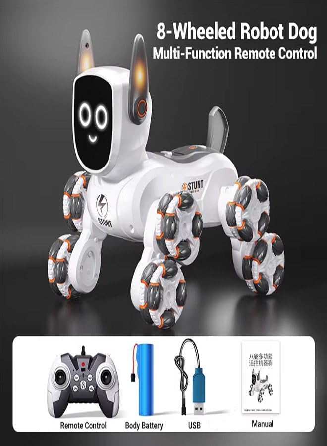 8-Wheel Multi-Functional RC Robot Dog – Pet Supplies