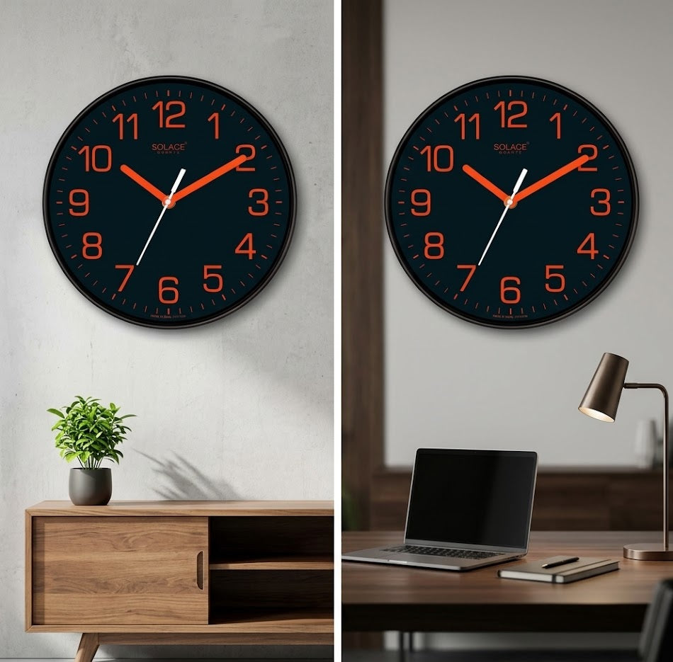 Solace Neon Glow Round Wall Clock – Clocks Wall Decor