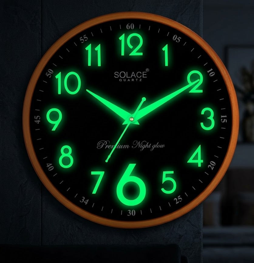Solace Premium Night Glow Wall Clock – Clocks Wall Decor