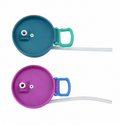 Silicone Cane Cap with Straw