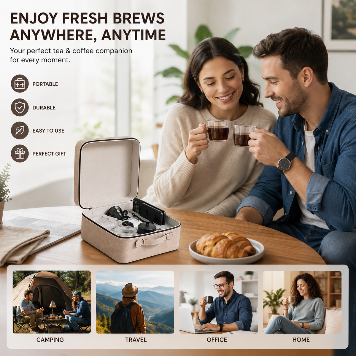 Portable Coffee Brewing Travel Kit – Tea Coffee Drinkware